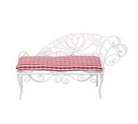 TOPINCN Lit de Repos Miniature en Fer pour Maison de Poupée, Style Rétro Classique, Meubles de Lit pour Maison de Poupée, Accessoires de Décoration (White)