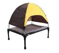TOPINCN Lit surélevé pour Chien, Lit surélevé avec Auvent Pare-Soleil Amovible pour Une Utilisation en Camping en Intérieur et en Extérieur, de Tente de Camping Refroidissant