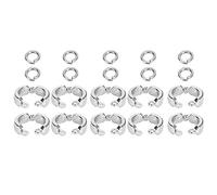 TOPINCN Lot de 10 Anneaux de Pied D'oiseau en Métal, Haute Résistance et Installation Facile pour L'entraînement des Perroquets, Accessoire de Cage à Oiseaux (Taille 10 (ID 19,8 mm/0,78 Pouces C