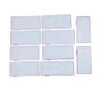 TOPINCN Lot de 10 Cartes Perforées pour Machine à Tricoter en Plastique avec 1 à 10 Motifs, Design Professionnel pour Machine à Tricoter en Roseau argenté