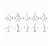 TOPINCN Lot de 10 Trombones D'avion en Acier Inoxydable, Style Pilote, pour Organiser les Documents et les Fournitures Scolaires