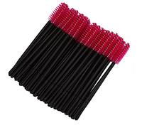TOPINCN Lot de 100 Brosses à Cils Jetables pour Mascara - Ensemble de 100 Pièces pour Divers Besoins - Taille Portable pour les Voyages pour les Salons de beauté et les Maquilleurs Rose/bleu/rose