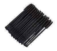 TOPINCN Lot de 100 Pinceaux à Cils Jetables, Baguettes de Mascara, Pinceaux de Maquillage Pratiques et Portables, Idéal pour Créer des Cils Rose/bleu/rose rouge/noir/jaune. (BLACK)