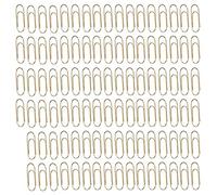 TOPINCN Lot de 100 Trombones Amusants en Forme de Couronne, Trombones Dorés Mignons pour le Bureau, la Maison, L'école, Portables en Métal pour le des Documents, Adaptés à la Classification des (Or