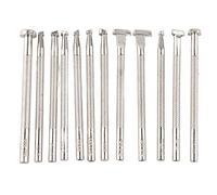 TOPINCN Lot de 12 Outils de Gravure et de Gaufrage pour Cuir, Poinçons de Différentes Formes, Outils de Marquage pour le Travail du Cuir, pour L'artisanat, la Ceinture, le Sac, le