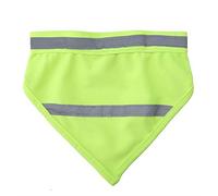 TOPINCN Lot de 2 bandanas de sécurité réfléchissant pour animal domestique Taille moyenne et petite taille, L, jaune fluo