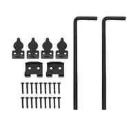 TOPINCN Lot de 2 Barres de Verrouillage Robustes pour Portail en Bois, Loquet de Porte en Acier Résistant avec Système de Verrouillage au Sol pour Clôtures en Bois