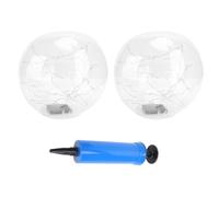 TOPINCN Lot de 2 Lumières Solaires Flottantes pour Piscine, Boules Lumineuses Gonflables de 35 Cm, IP68 avec Guirlande Lumineuse à L'intérieur, pour Jardin, Piscine, Patio, Plage (Couleur Chaude)