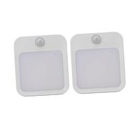 TOPINCN Lot de 2 veilleuses à détecteur de mouvement, insert souple, lampe de nuit, blanc chaud, pour chambre, escalier, cuisine