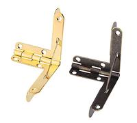 TOPINCN Lot de 20 Charnières Décoratives à Ressort en Fer, Bronze, 3 x 3,3 cm, Angle 90°, avec Vis, pour Boîtes à Bijoux et Montres