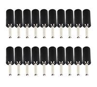 TOPINCN Lot de 20 Fiches Bananes à Broches de 2 Mm en Laiton é Mâle étanche pour des Applications électriques Sûres, Fiche Banane à Broche Droite pour Une Connexion Facile (Black)