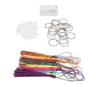 TOPINCN Lot de 20 Porte-clés en Aluminium à Sublimation, Kit D'estampage avec Pompon à Pince en Plastique, Porte-clés Vierge pour Animaux de Compagnie, pour la Fabrication de Pendentifs