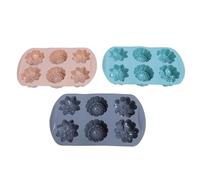 TOPINCN Lot de 3 Moules à Muffins en Silicone, Antiadhésifs, Résistants à la Chaleur, pour Cupcakes, Muffins, Cupcakes avec Revêtement renforcé pour Four, Cuisine