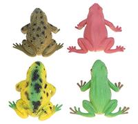 TOPINCN Lot de 4 Figurines de Crapaud Réalistes, Modèle de Crapaud Réaliste pour Enfants, Ensemble de Jouets de aux Couleurs Vives, Jouets de à Presser Délicats,