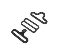 TOPINCN Lot de 50 Boucles en Métal Galvanisé pour Cravate et Nœud Papillon, Noir, 20mm, Accessoires de Bricolage avec Crochet Réglable