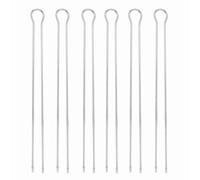 TOPINCN Lot de 6 Brochettes de Barbecue en Métal pour Grillades, pour Viande, Crevettes, Poulet, Légumes, Brochettes de Kebab, Brochettes de Brochettes pour Camping en Plein Air