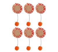 TOPINCN Lot de 6 Recharges de Rechange pour Baguette de Teaser pour Chat avec Tournesol Anti-Mastication et Pompon Pendant pour Un Jeu Interactif et Une Utilisation Multi-scénarios (Rouge)