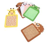 TOPINCN Lot de 6 Tapis Sensoriels pour Enfants, Textures et Couleurs Variées, Carrelage Sensoriel pour Sol et Mur inspiré des Animaux, Expérience de Jeu Douce