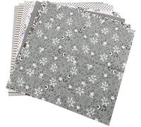 TOPINCN Lot De 7 Carrés De Tissu En Coton Prédécoupés Avec Motifs Assortis Pour Couture Scrapbooking Patchwork 50 x 50 cm