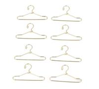 TOPINCN Lot de 8 Cintres de Poupée 1:12, Joli Support Miniature en Fil de Fer pour Jouets de Poupée, Vêtements de Poupée en Métal, Supports de Tenues de Robe de Maison de Poupée,