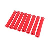 TOPINCN Lot de 8 Isolants de Protection Thermique pour Bougie D'allumage à 1600 Degrés, Protection de Démarrage en Fil Rouge - Matériau en Fibre de Verre Double Couche - Garde Le Fil et Le Démarrage