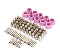 TOPINCN Lot de 80 Consommables AG60 SG55 pour Torche de DéCoupe, Buses D'électrode, Kit de Tasses, Outils Essentiels pour une Coupe Précise du Métal, Idéal pour les Opérateurs de Machines CNC