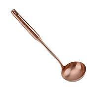 TOPINCN Louche à soupe en acier inoxydable - Cuillère à soupe - Spatule de cuisine - Poignée confortable - Or rose
