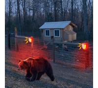 TOPINCN Lumière Stroboscopique Solaire avec Alarme de Capteur de Mouvement, ABS étanche, Sirène 129 Décibels, Portée de Détection de 5 à 8 M pour la sécurité Extérieure (Rouge #-1)