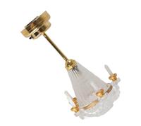 TOPINCN Lustre Miniature Exquis LED Mini Plafonnier Décoratif pour Maison de Poupée, Ornement de Maison de Poupée Haut de Gamme pour Ajouter Une Ambiance de Vie, Plastique/métal