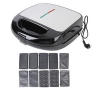 TOPINCN Machine à 6 en 1, Plaques Détachables, Machine à Petit-déjeuner Multifonctionnelle Antiadhésive pour Beignets, Gaufres, Crêpes avec un Design Facile à Nettoyer pour les Enfants (Prise UE 220V)