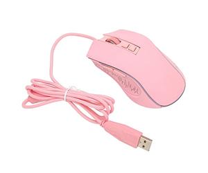 TOPINCN Maison de Jeu Ergonomique Mouse USB2.0 4 Rétro-éclairage DPI RVB Réglable pour Ordinateur Portable, Jeux de Souris (Pink)