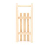 TOPINCN Maison de Poupée Miniature en Bois, Traîneau, Modèle de Paysage de Noël Exquis pour Enfants, Couleur Bois écologique 1:12 (Modèle Simple)