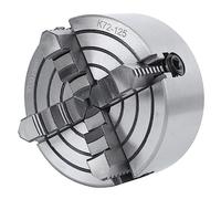 TOPINCN Mandrin de Tour Indépendant Durable à 4 Mâchoires avec Force de Serrage Réglable pour Perceuse et Fraiseuse CNC, Mandrin de Tour en Métal de 125 Mm, Fonte Argentée