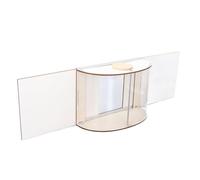 TOPINCN Mangeoire à Oiseaux de Fenêtre, Mangeoire Suspendue en Bois de Cèdre à Vue Dégagée 180 Degrés avec Bande de Mousse d'étanchéité Entrée Réglable pour Observer Les Oiseaux