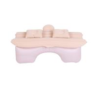 TOPINCN Matelas Gonflable de Voiture, Lit Pneumatique floqué en PVC avec Oreillers de Dossier, for Voyage en Voiture et Repos (Beige)