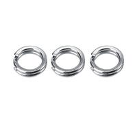 TOPINCN Matériel de Pêche Robuste en Acier Inoxydable, Appât à Double Cercle, Connecteur à Anneau Fendu, Assemblage Efficace, Léger pour Les Plates-Formes, 50 Pièces/100 Pièces pour Les Pêcheurs (9#