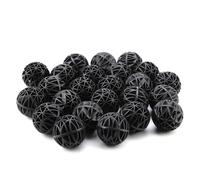 TOPINCN Matière de Filtre D'aquarium à Grande Volume à Boule de Grand Volume pour étangs de Poisson PVC + éponge Noire (46 mm avec Coton)