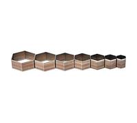 TOPINCN Matrices de Découpe du Cuir en Forme Hexagonale, 7 Pièces de Haute qualité pour la Maroquinerie, le Bricolage et la Création de Ceintures