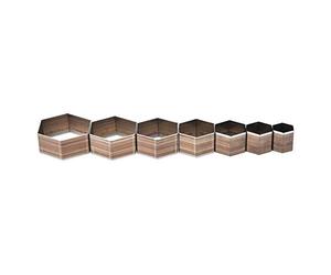 TOPINCN Matrices de Découpe du Cuir en Forme Hexagonale, 7 Pièces de Haute qualité pour la Maroquinerie, le Bricolage et la Création de Ceintures