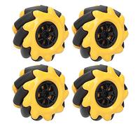 TOPINCN Mecanum Wheel Omniterectional Smart Robotakto Parts de 60 Mm, Accessoires de Jouets à Faire Soi-même pour les Blocs de Construction (deux paires)