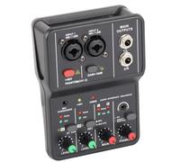 TOPINCN Mélangeur Audio Compact à 2 Canaux, Console de Mixage Sonore USB pour karaoké à Domicile, Matériau en Alliage Plastique