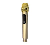 TOPINCN Microphone sans Fil Domestique, Affichage LED, Plug and Play, pour Performances en Extérieur, Micro Dynamique (Gold)