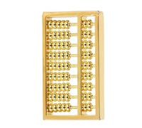 TOPINCN "Mini Boulier en Laiton Outil de Mathématiques Chinois de Style Vintage Exquis pour Enfants Adultes Décoration de Bureau 1.8"