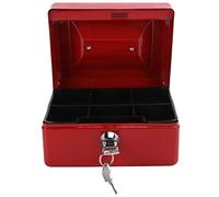 TOPINCN Mini Caisse Portable Verrouillable, Coffre-fort de sécurité avec Serrure à clé, Léger pour la Maison, le Bureau, Matériau en Acier 15,2 X 11,9 X 8,9 Cm (rouge)