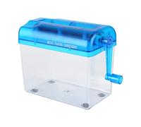 TOPINCN Mini Déchiqueteuse à Manivelle Manuelle Portative A6 pour Bureau, Maison, école, Concassage de Fichiers, Déchiqueteuse de Fichiers pour Système de Titres Financiers (Blue)