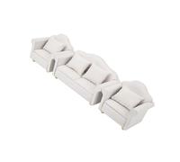 TOPINCN Mini Doll House Plaid Soft Cushion Ensemble pour Une Belle Décoration de Maison de Poupée avec Couleur Matcha et Matériau en Bois Fait à la Main, adapté au Salon et à la Maison de Jouets de