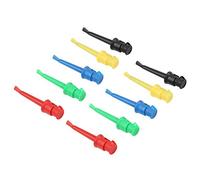 TOPINCN Mini -ic Composants Test Hook Clamp/Holder Gold Plated pour les Tests Multimètres Exacts 10pcs 5 Couleurs pour les Techniciens de Réparation (Rouge, noir, jaune, bleu et vert)