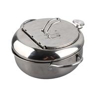 TOPINCN Mini Marmite en Acier Inoxydable avec Thermomètre, Durable et Facile à Nettoyer, Idéale pour la Cuisine à Domicile (Taille S 20 cm/7,9 pouces)