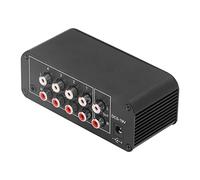 TOPINCN Mini Mixeur Stéréo Compact 4 Canaux D'entrée avec Commandes de Volume Séparées, Idéal pour la Production Musicale à Domicile et le Streaming en Ligne