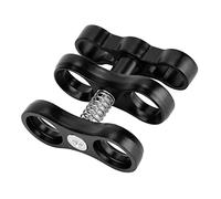 TOPINCN Mini Pince à Boule Papillon pour Lampes de Plongée, Support Adaptateur pour, Matériau en Alliage D'aluminium Robuste, Rotation à 360 °, pour Les Amateurs de Photographie sous-Marine